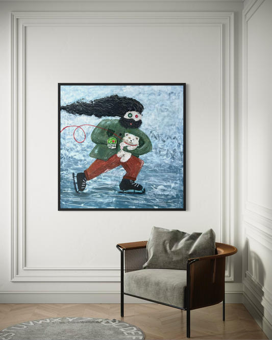 Cold Dog (120 x 120 cm / 47 x 47 in)