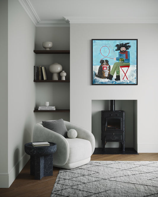 Saint Brrnard (90 x 90 cm / 35 x 35 in)