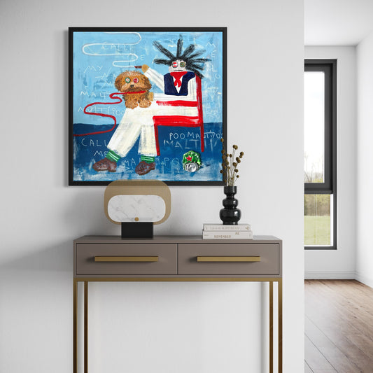 Original: Call Me Maltipoo (80 x 80 cm / 31 x 31 in)