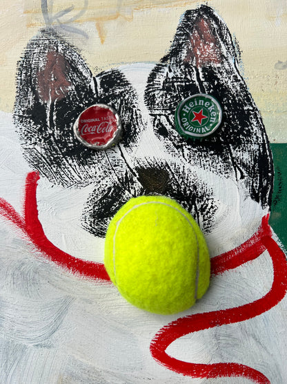 Original: No Talk Bulldog (80 x 80 cm / 31 x 31 in)