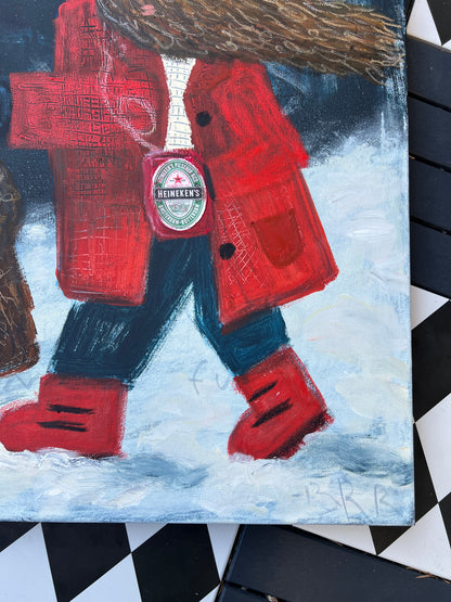 Terrier outside is frightful (80 x 80 cm / 31 x 31 in)