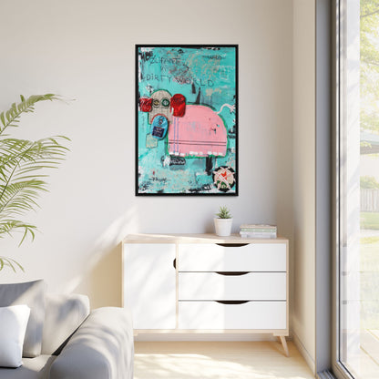 Canvas print: Olifant in dirty world