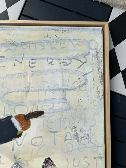 Original: No Talk Bulldog (80 x 80 cm / 31 x 31 in)