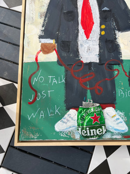 Original: No Talk Bulldog (80 x 80 cm / 31 x 31 in)