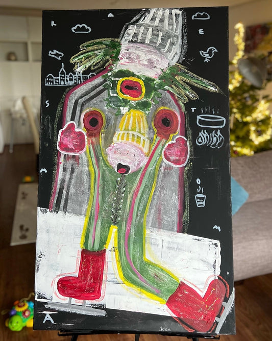 Original: Skating in Amsterdam (120 x 70 cm / 47 x 27 in)