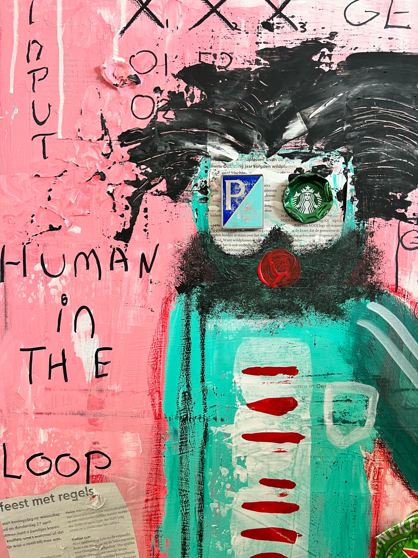 Original: Human in the Loop (58 x 78 cm / 22 x 30 in)