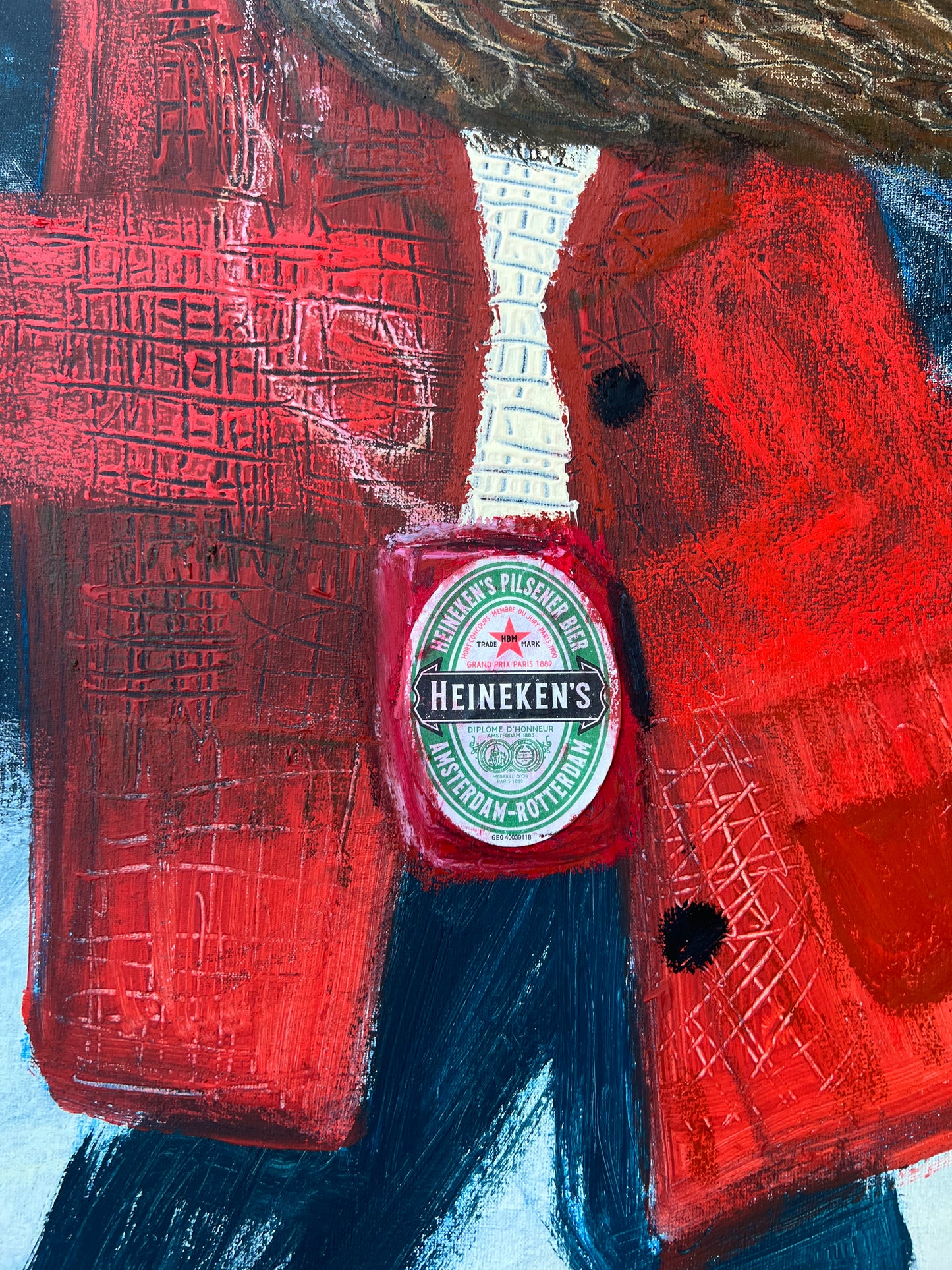 Terrier outside is frightful (80 x 80 cm / 31 x 31 in)