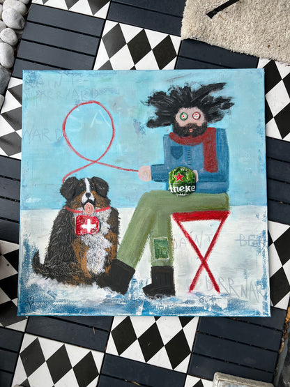 Saint Brrnard (90 x 90 cm / 35 x 35 in)