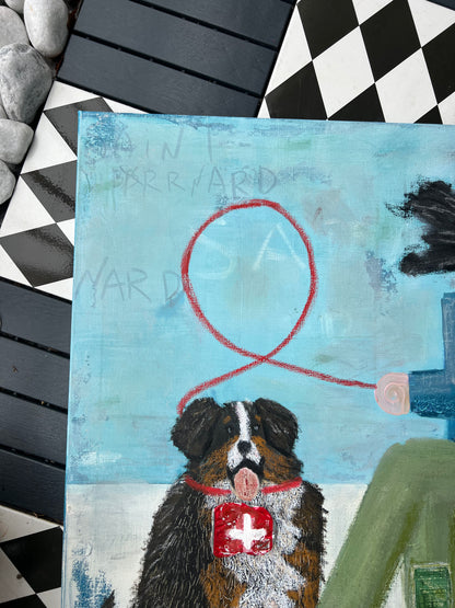 Saint Brrnard (90 x 90 cm / 35 x 35 in)