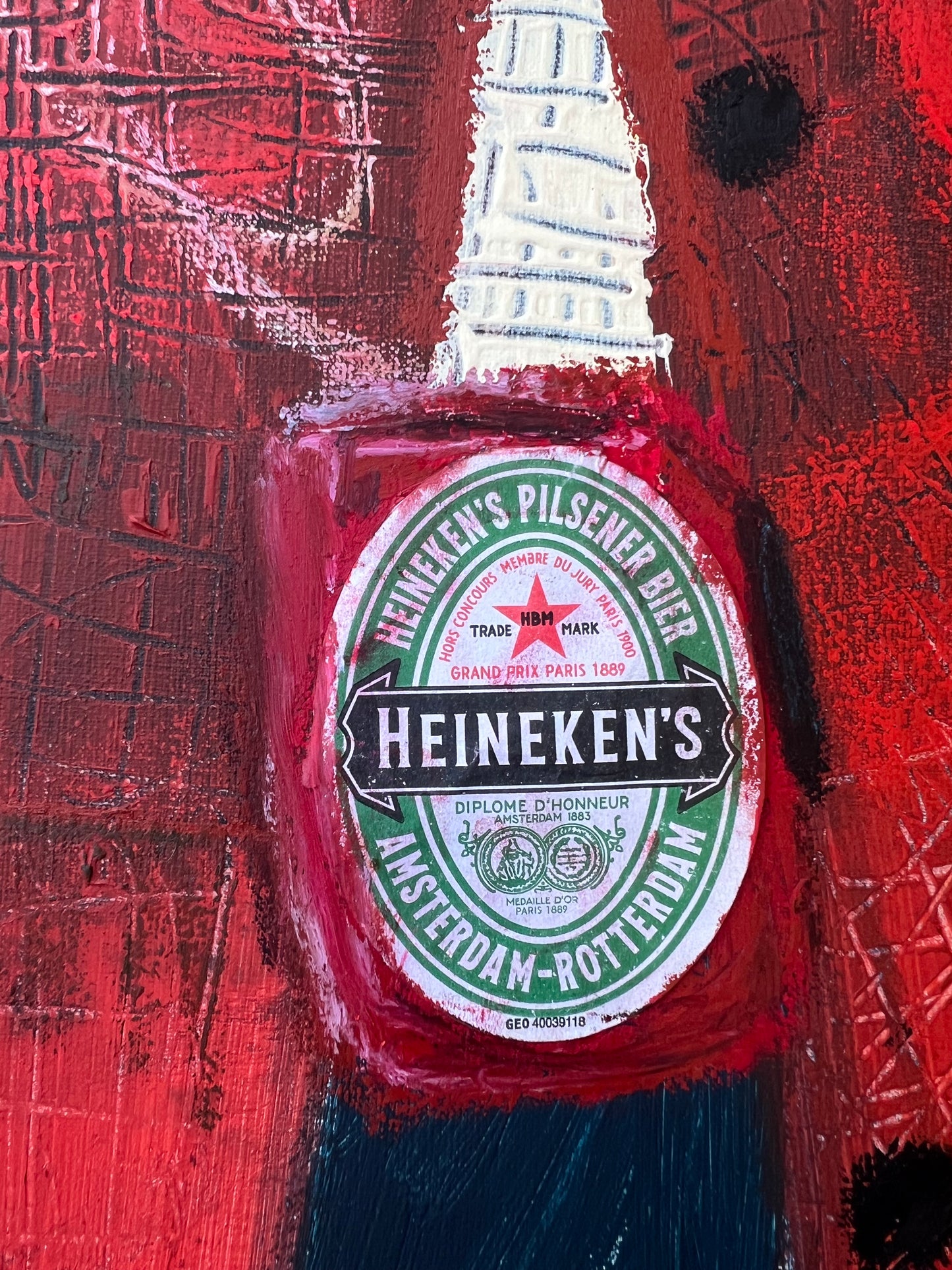 Terrier outside is frightful (80 x 80 cm / 31 x 31 in)