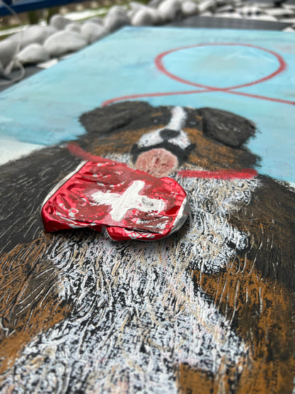 Saint Brrnard (90 x 90 cm / 35 x 35 in)