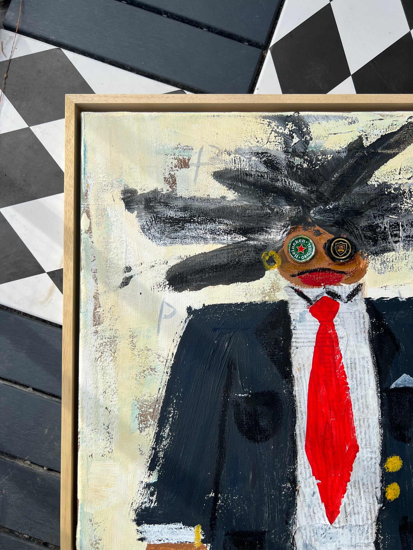 Original: No Talk Bulldog (80 x 80 cm / 31 x 31 in)