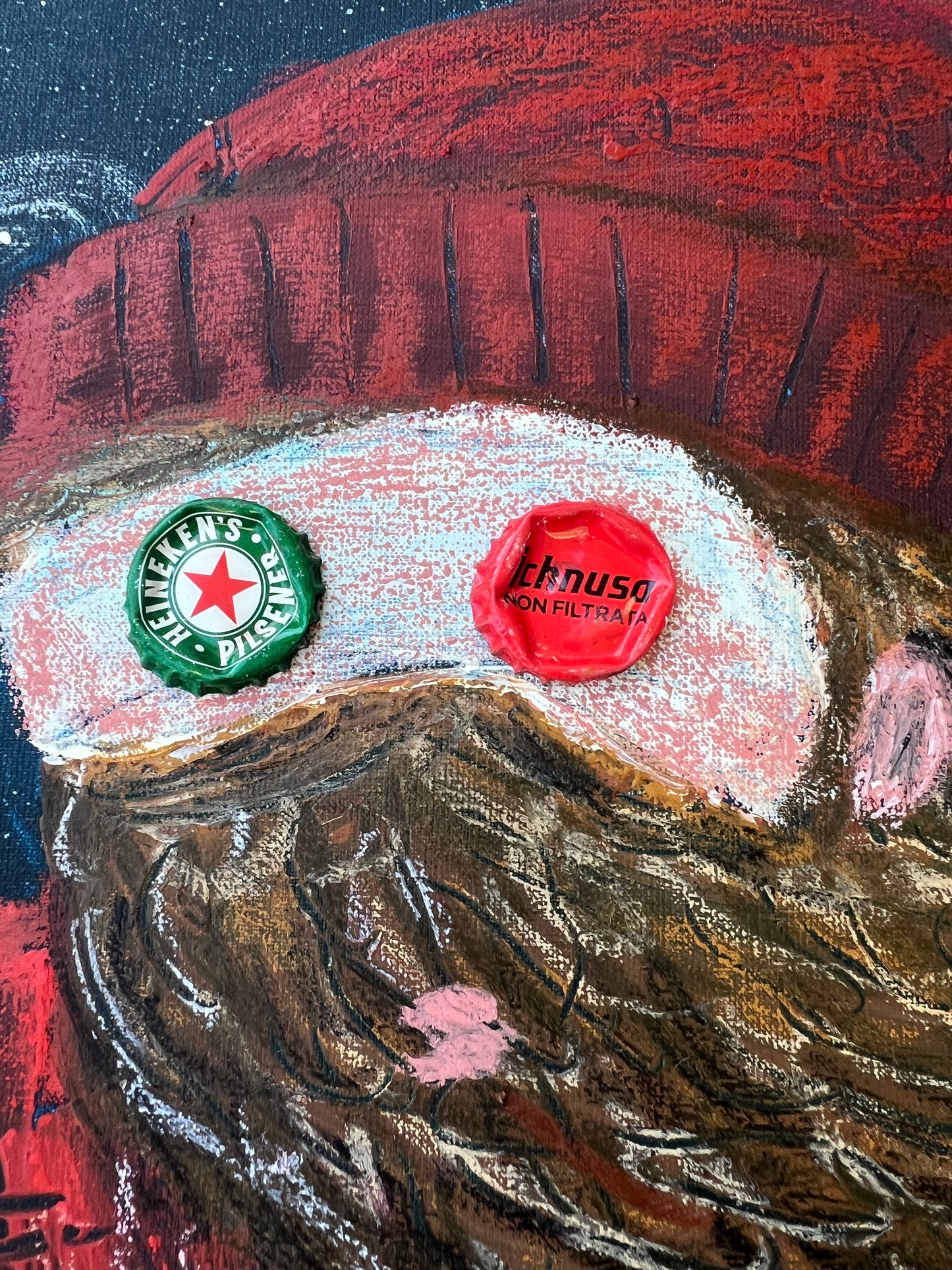 Terrier outside is frightful (80 x 80 cm / 31 x 31 in)