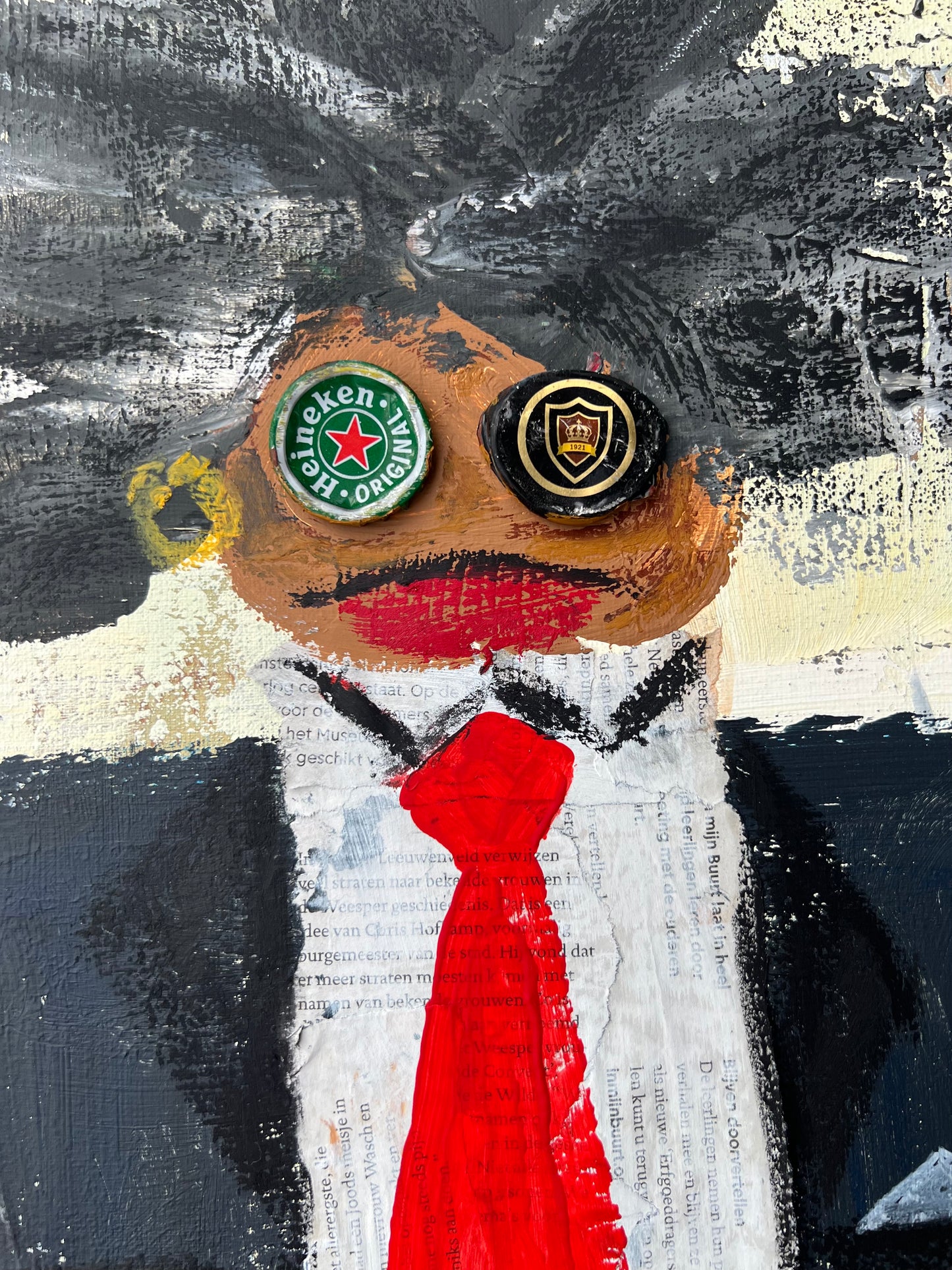 Original: No Talk Bulldog (80 x 80 cm / 31 x 31 in)