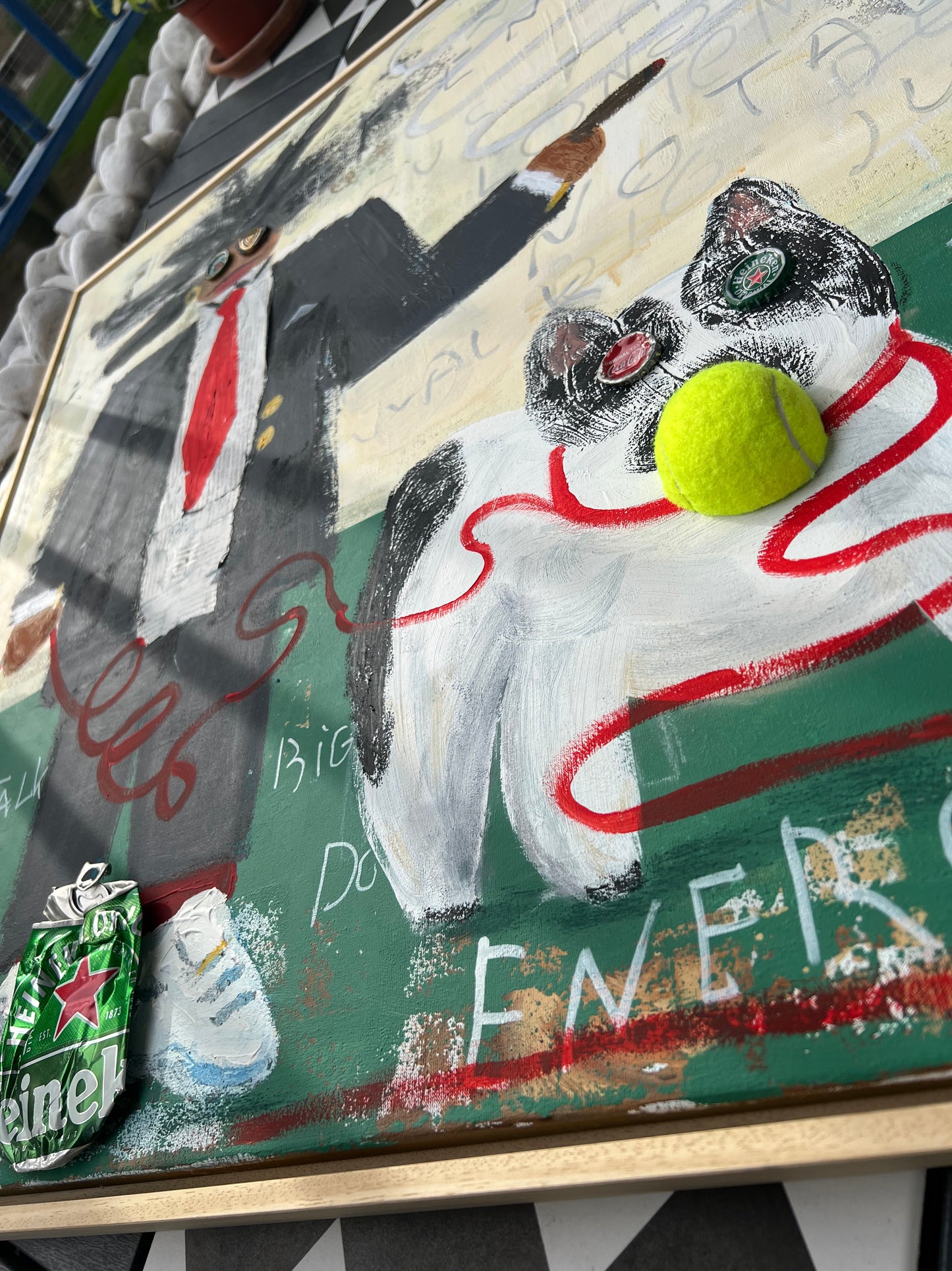 Original: No Talk Bulldog (80 x 80 cm / 31 x 31 in)