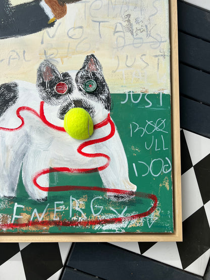 Original: No Talk Bulldog (80 x 80 cm / 31 x 31 in)