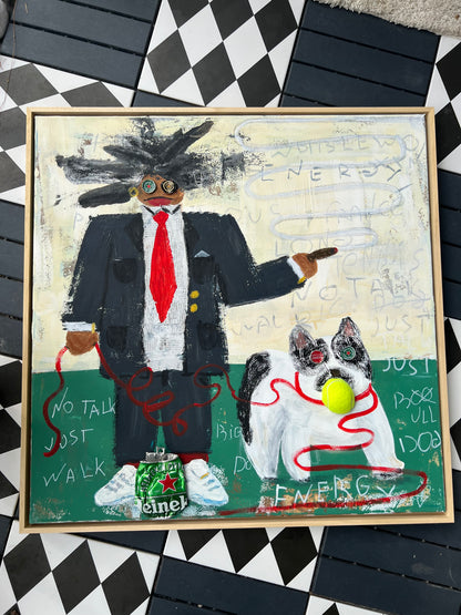 Original: No Talk Bulldog (80 x 80 cm / 31 x 31 in)