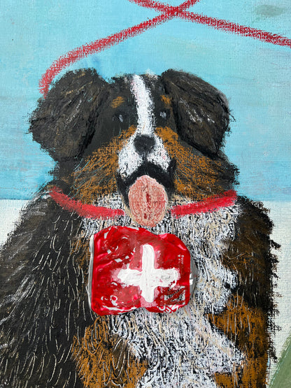 Saint Brrnard (90 x 90 cm / 35 x 35 in)