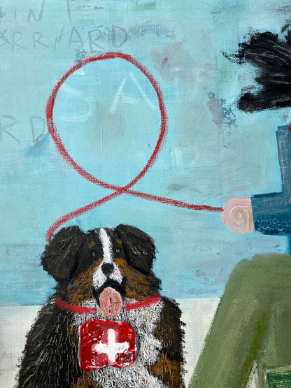 Saint Brrnard (90 x 90 cm / 35 x 35 in)