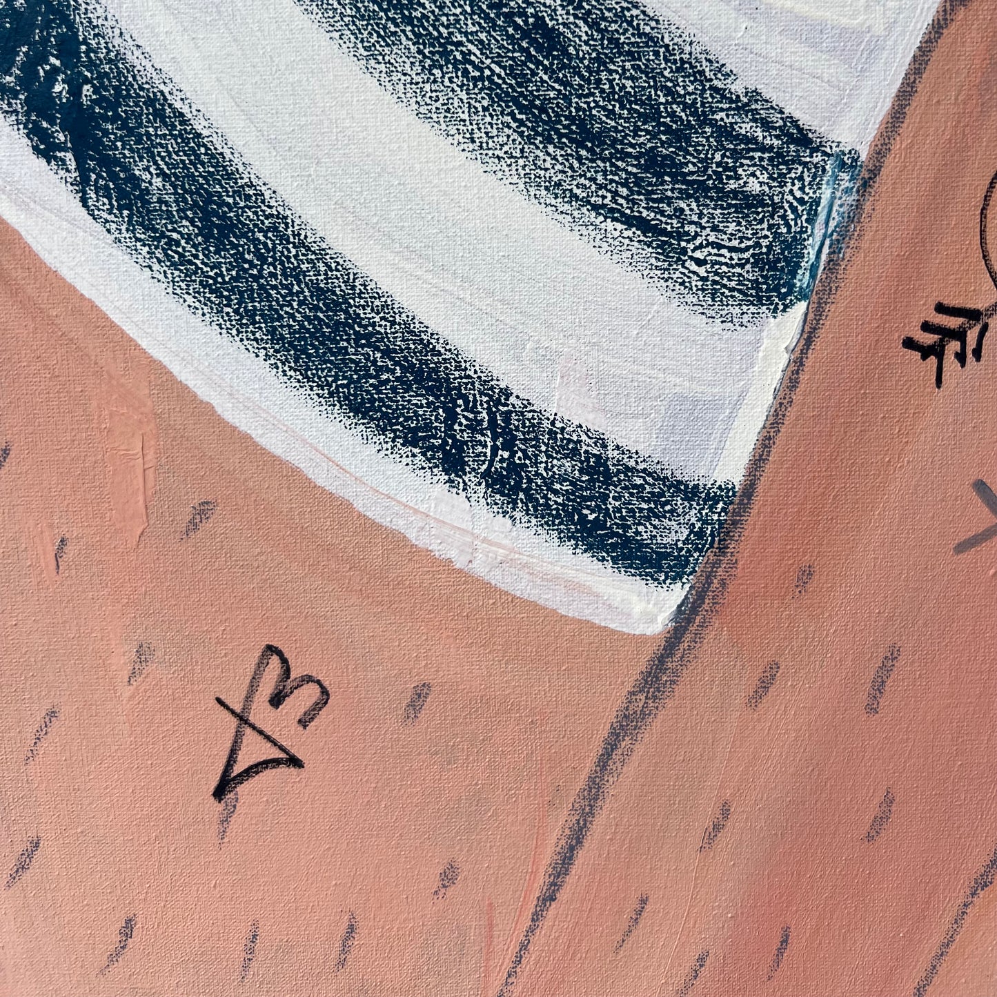 Original: Too Hot (80 x 80 cm / 31 x 31 in)