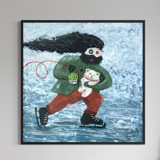 Cold Dog (120 x 120 cm / 47 x 47 in)