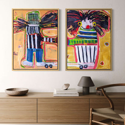 2 x Canvas prints: Dutch Couple
