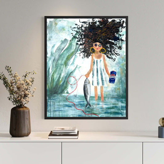 Canvas print: Caught one. You?