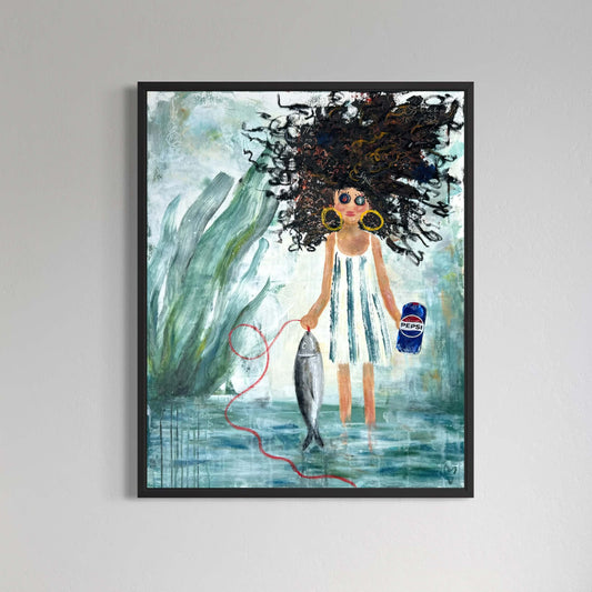 Canvas print: Caught one. You?