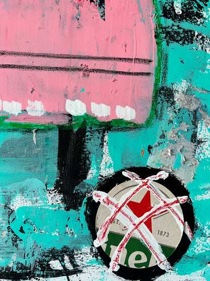 Original: Olifant in dirty world (58 x 78 cm / 22 x 30 in)