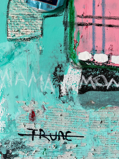 Original: Olifant in dirty world (58 x 78 cm / 22 x 30 in)