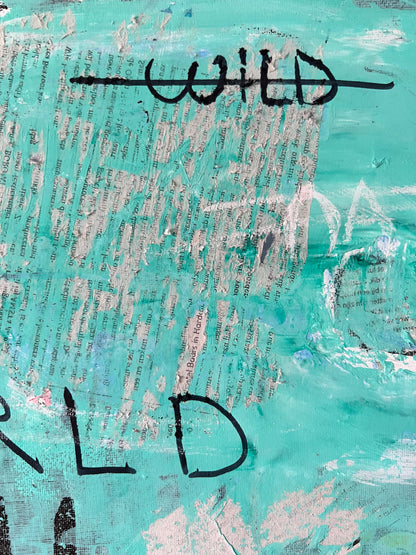 Original: Olifant in dirty world (58 x 78 cm / 22 x 30 in)