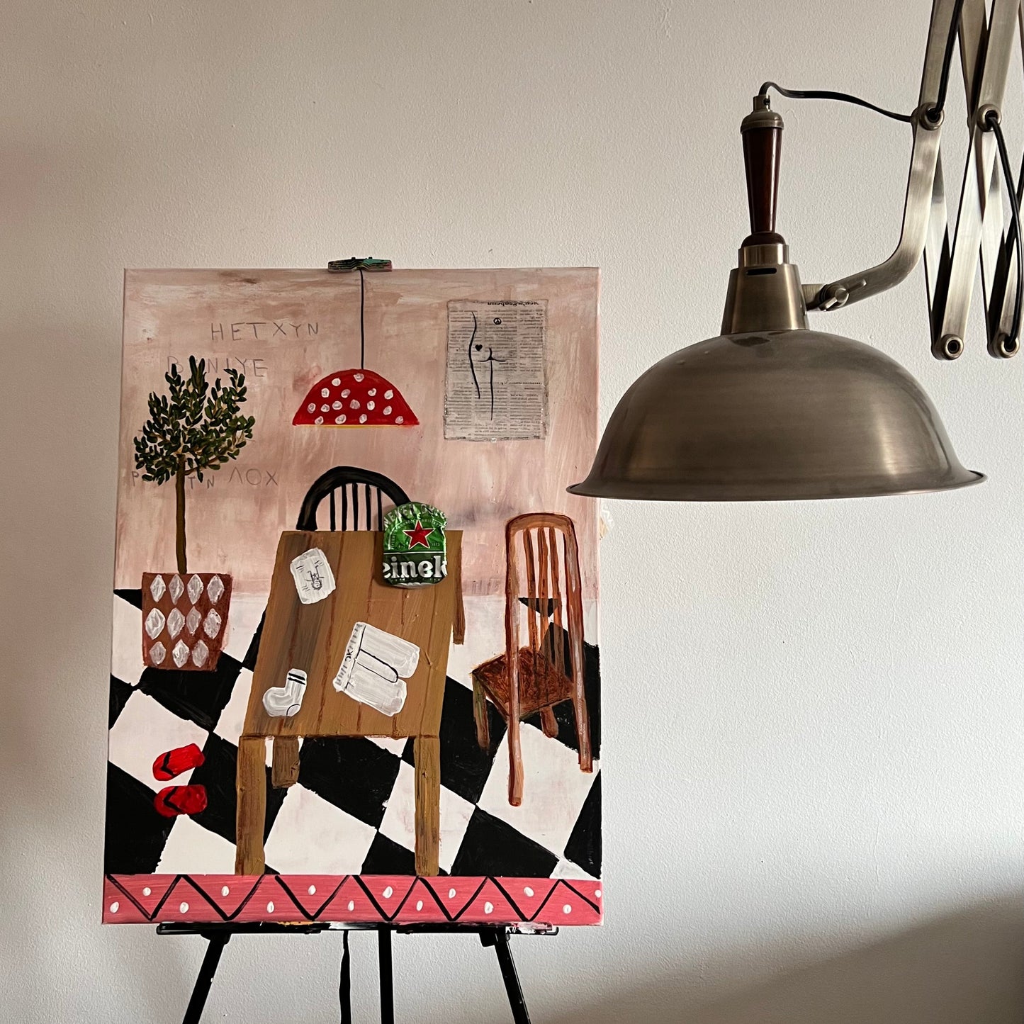 Original: Messy Dining Room (58 x 78 cm / 22 x 30 in)