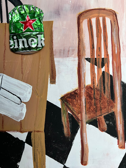 Original: Messy Dining Room (58 x 78 cm / 22 x 30 in)