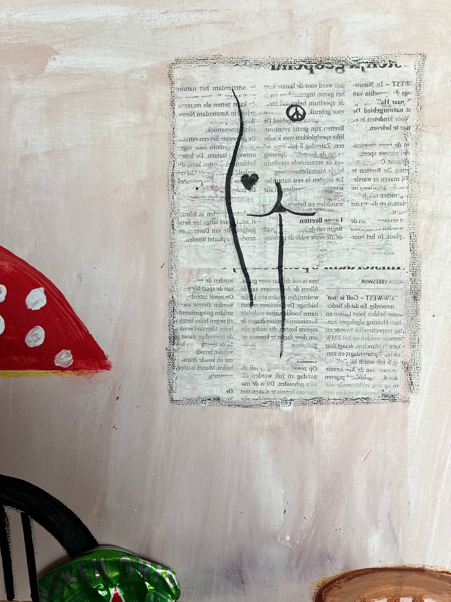 Original: Messy Dining Room (58 x 78 cm / 22 x 30 in)