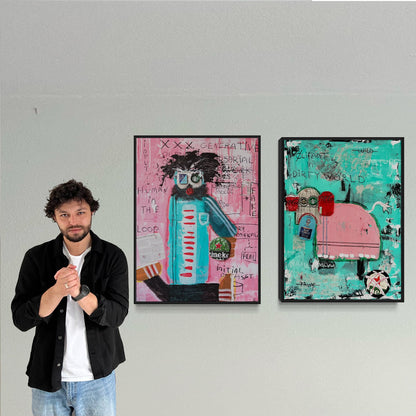 2 x Canvas prints: Human and Olifant