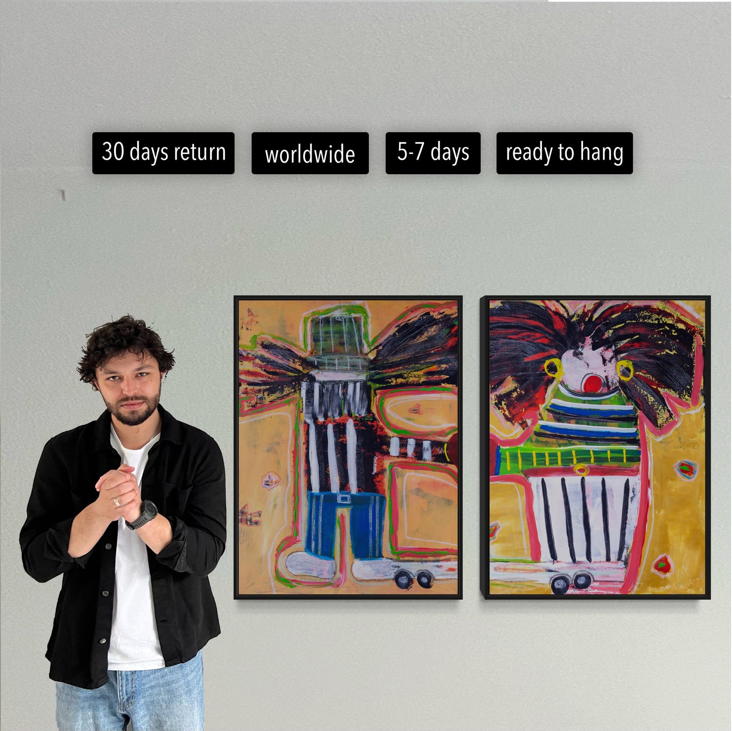 2 x Canvas prints: Dutch Couple