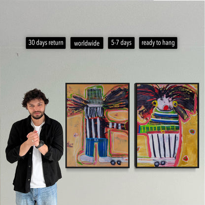 2 x Canvas prints: Dutch Couple