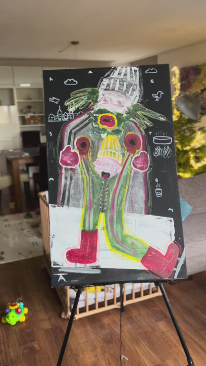 Original: Skating in Amsterdam (120 x 70 cm / 47 x 27 in)