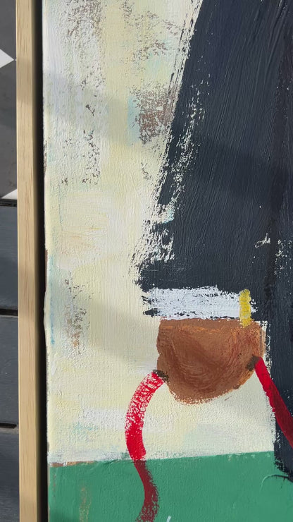 Original: No Talk Bulldog (80 x 80 cm / 31 x 31 in)