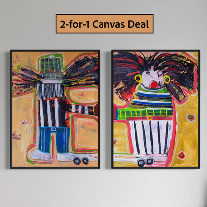 2 x Canvas prints: Dutch Couple